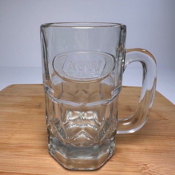 Vintage Embossed A&W Heavy Glass Mug – Large 6” Drive-In Style - Picture 1 of 3